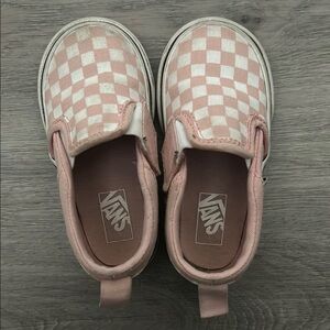 Vans Pink and White Checkered Sneakers
